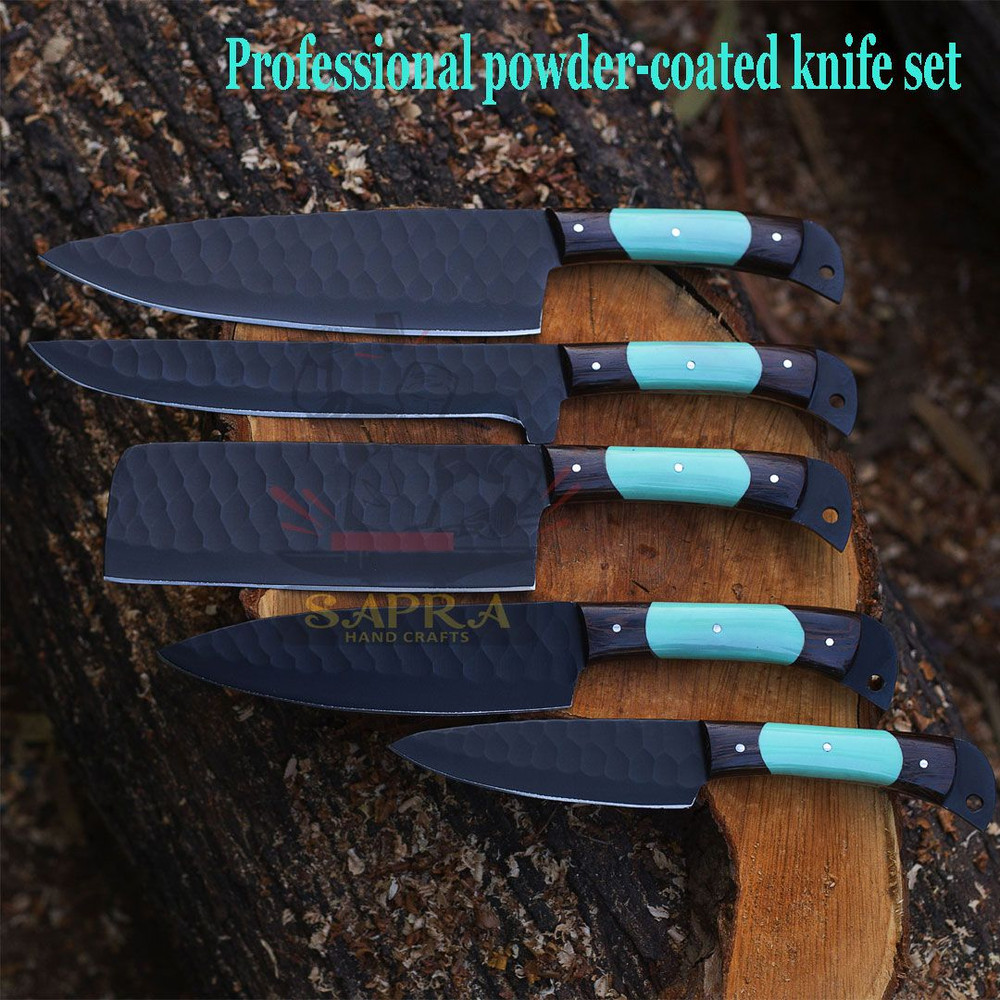 Professional powdercoated knife set