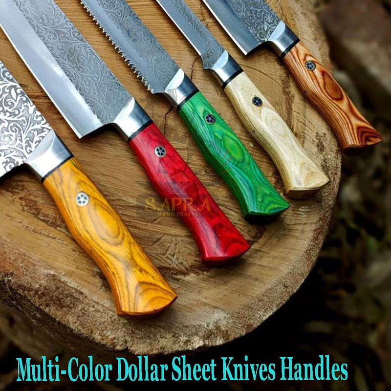 MultiColor Dollar Sheet Knives Handles