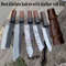 Handmade Forged D2 Steel Kitchen Knives Set With Leather Roll Bag 1