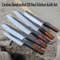 Handmade Forged D2 Steel Kitchen Knives Set With Leather Roll Bag 0