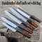 Handmade Forged D2 Steel Kitchen Knives Set With Leather Roll Bag 2