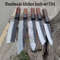 Handmade Forged D2 Steel Kitchen Knives Set With Leather Roll Bag 3