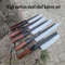 Handmade Forged D2 Steel Kitchen Knives Set With Leather Roll Bag 4