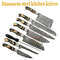 7piece Damascus Steel Chef Knife Set With Sharpener Rod And Leather Bag 4