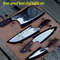 4Piece Handcrafted Kitchen Knife Set With Leather Roll Bag 5
