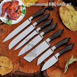 master every cut – 7-piece j2 steel chef & bbq knife set