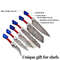 Custom Handcrafted 6Piece Forged Damascus Steel Kitchen Knife Set Texas Flag Handles With Leather 3