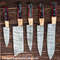 Handmadedamascussteelchefknifesetwithleatherrollbag 4