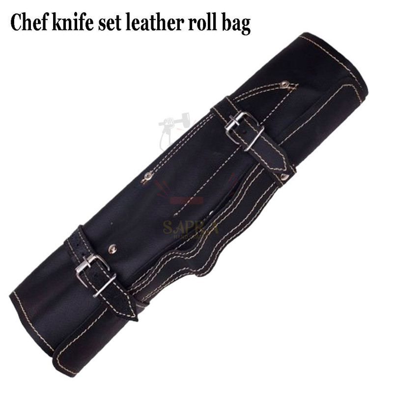 Custom Handmade J2 Steel Chef Knife Set With Leather Roll Bag  5Piece Professional Knives 3