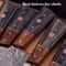 5Piece Handmade Forged Damascus Kitchen Knife Set With Leather Roll Bag 5