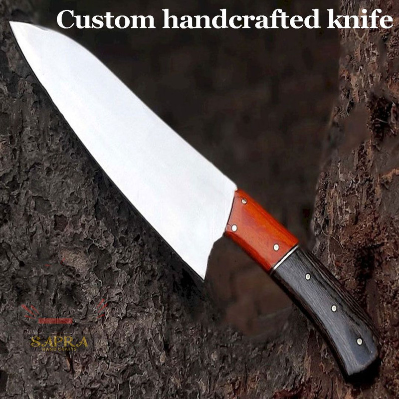 Customd2steelchefknife13inchhandcrafted 4