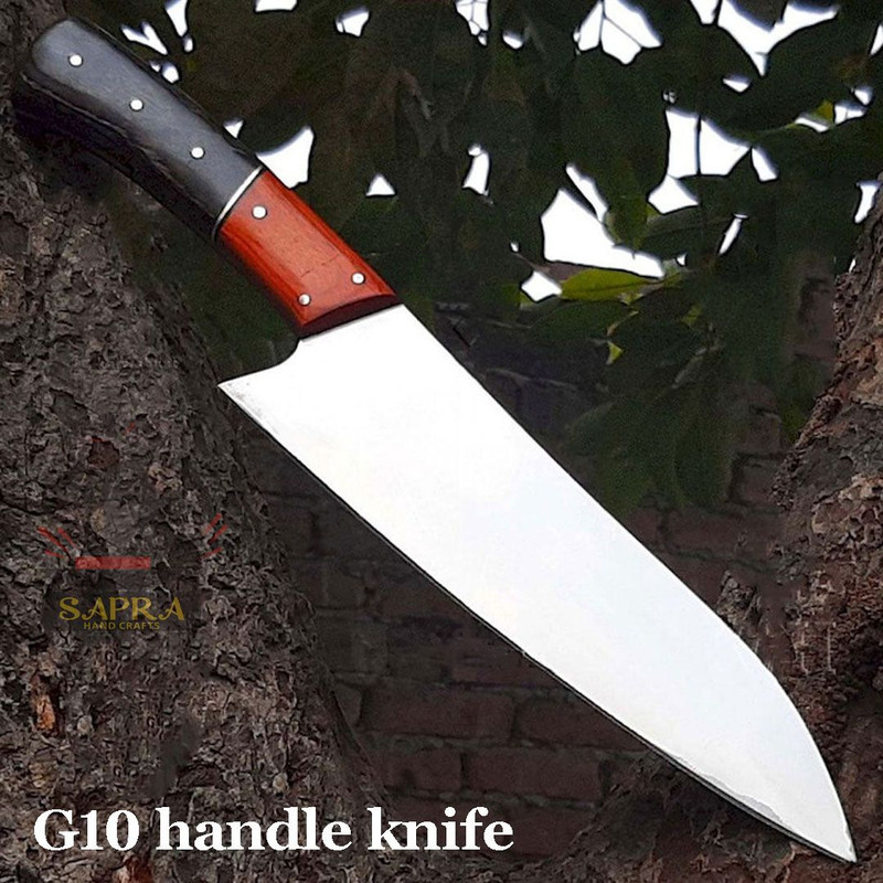 Customd2steelchefknife13inchhandcrafted 1
