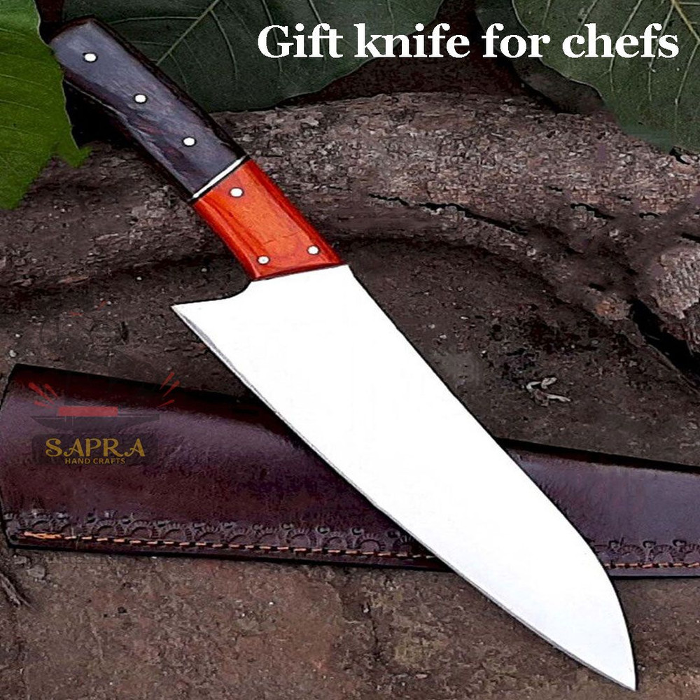 Customd2steelchefknife13inchhandcrafted 3