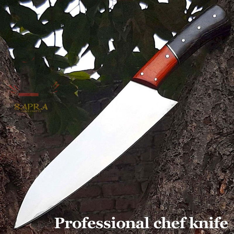 Customd2steelchefknife13inchhandcrafted 0
