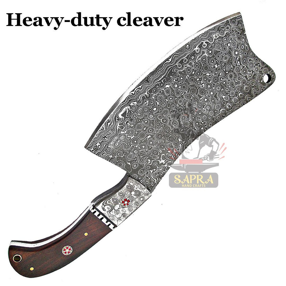 Handmadedamascuscleaverforgedraindrop 5