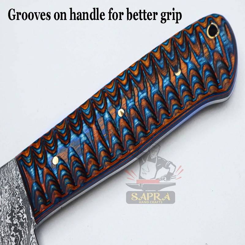 Handmadedamascusserbiancleaverleathersheath 4