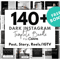 140 Dark Instagram Template KIT BUNDLE 0