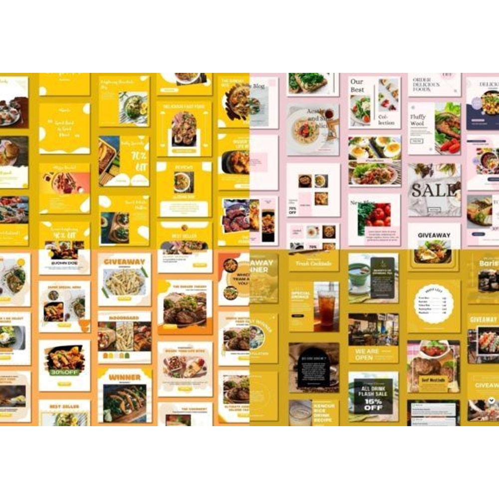 240 Food Blogger Social Media Templates 2