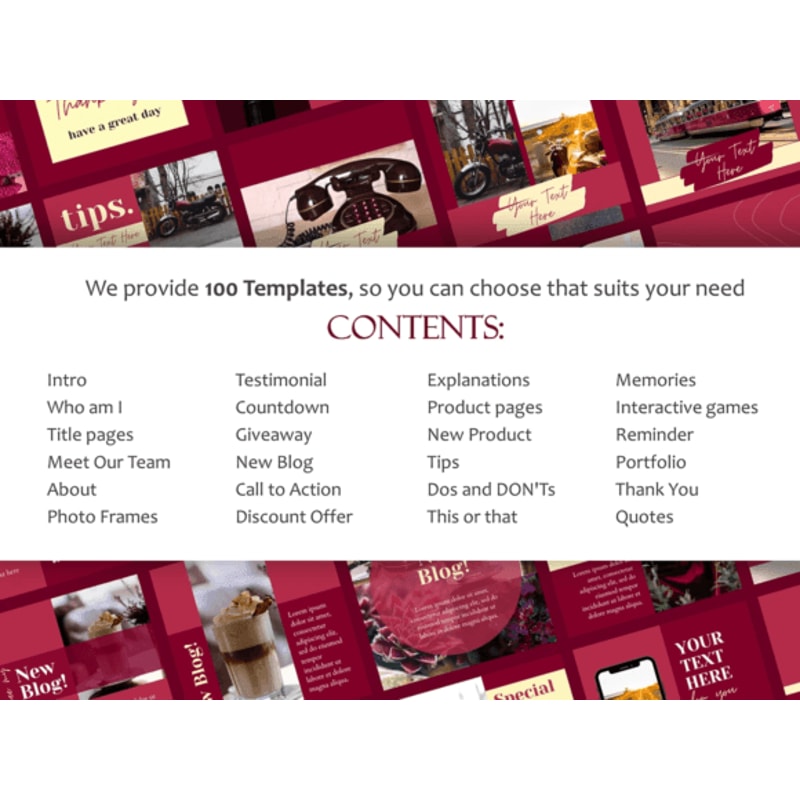 100 Beauty Burgundy Instagram Canva 3