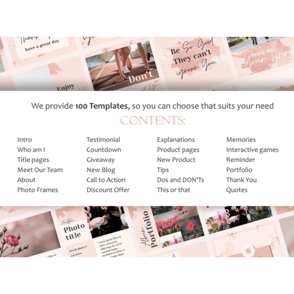 Rose Gold Instagram Canva Template 3