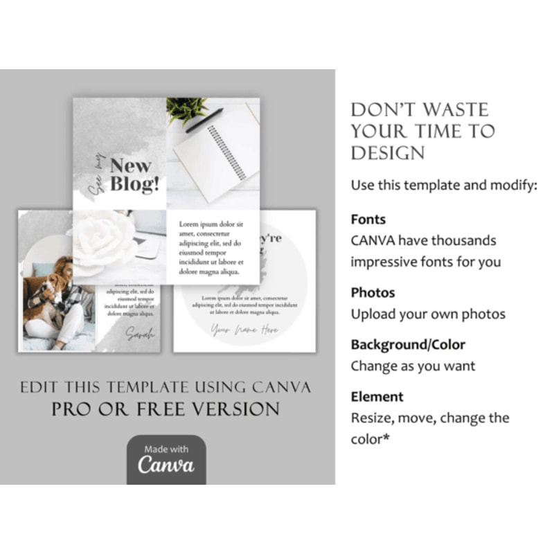 Silver Instagram Post Template Canva 5