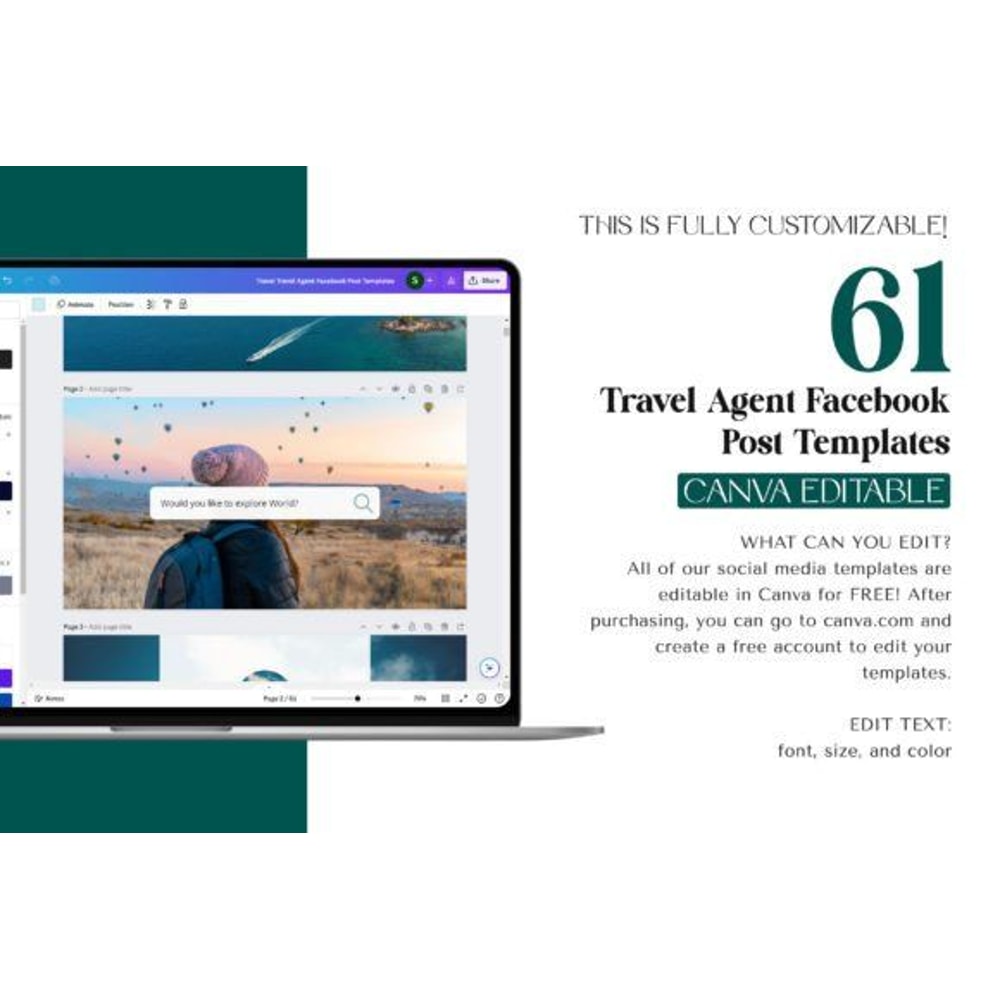Travel Agency All In One Bundle Canva Travel Agency Instagram Travel Marketing Travel Quotes Travel 1