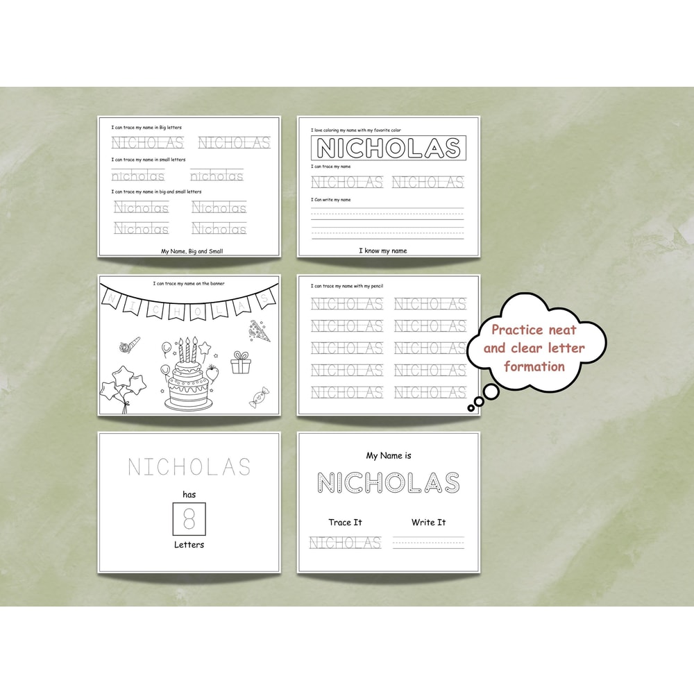 Custom Name Tracing Worksheets Personalized Fun Learning Activities 21 Printable Pages 2