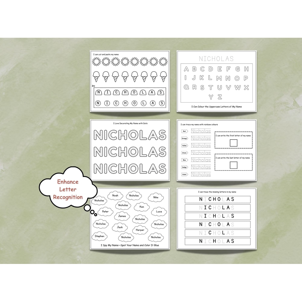 Custom Name Tracing Worksheets Personalized Fun Learning Activities 21 Printable Pages 3