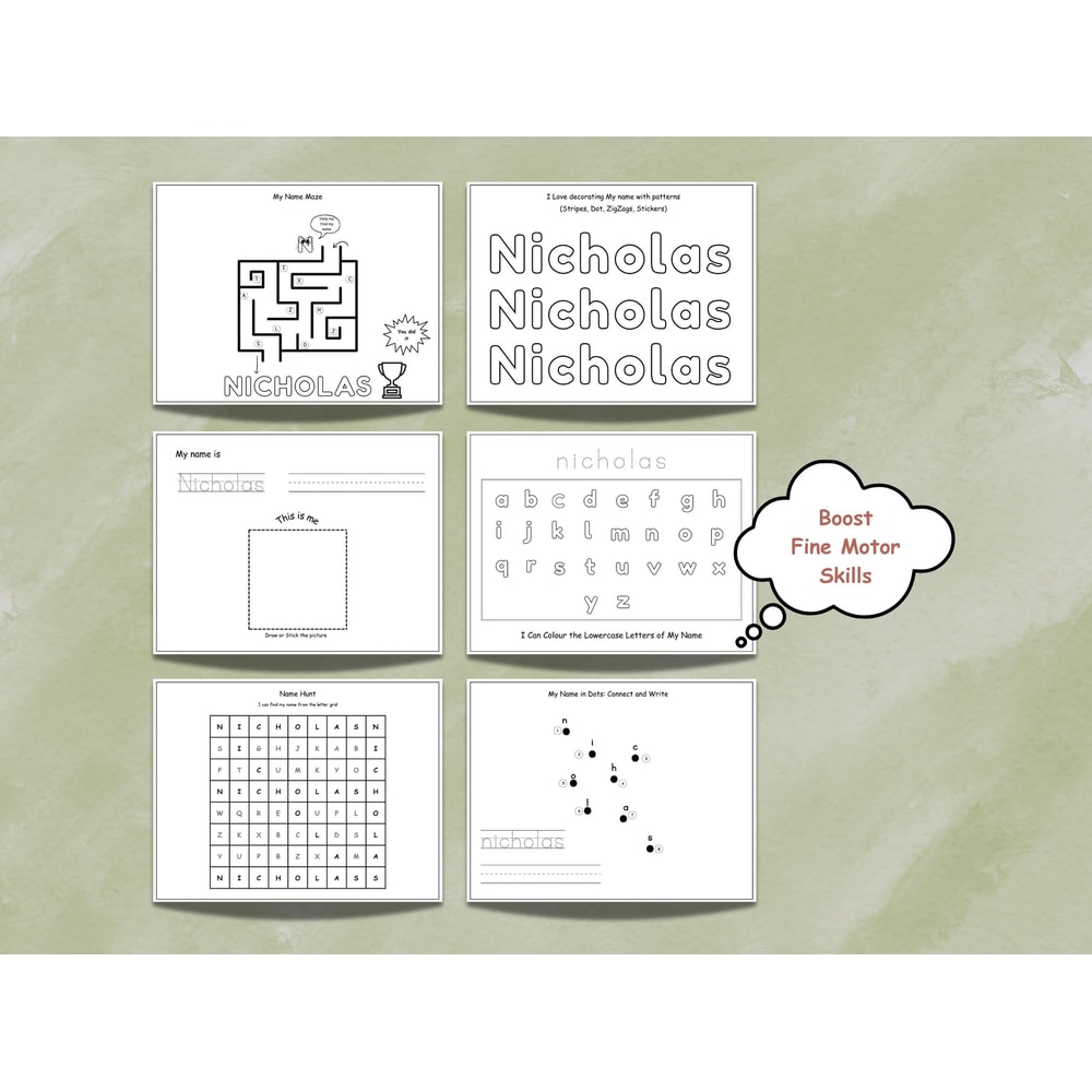 Custom Name Tracing Worksheets Personalized Fun Learning Activities 21 Printable Pages 4