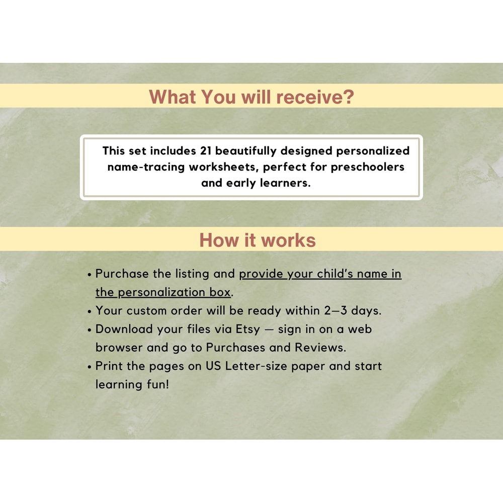 Custom Name Tracing Worksheets Personalized Fun Learning Activities 21 Printable Pages 5