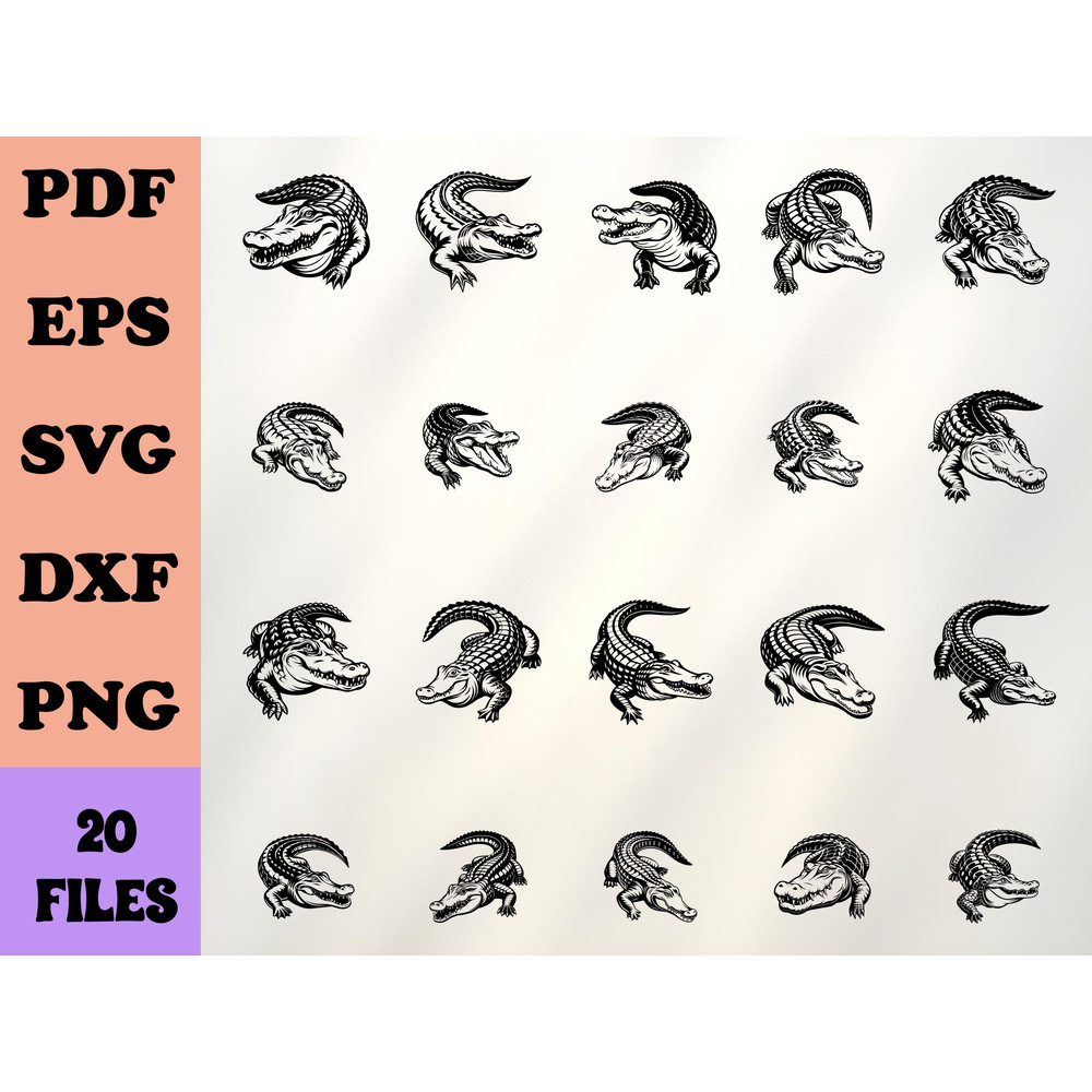 Alligator Svg Bundle 0