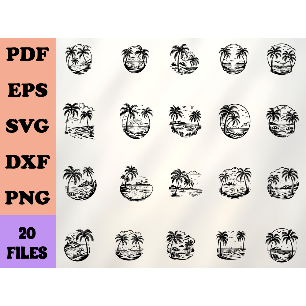 Beach Scene Svg Bundle 0