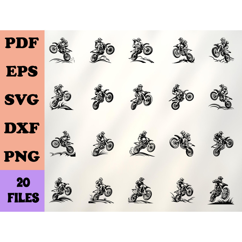 Motocross Rider SVG 0