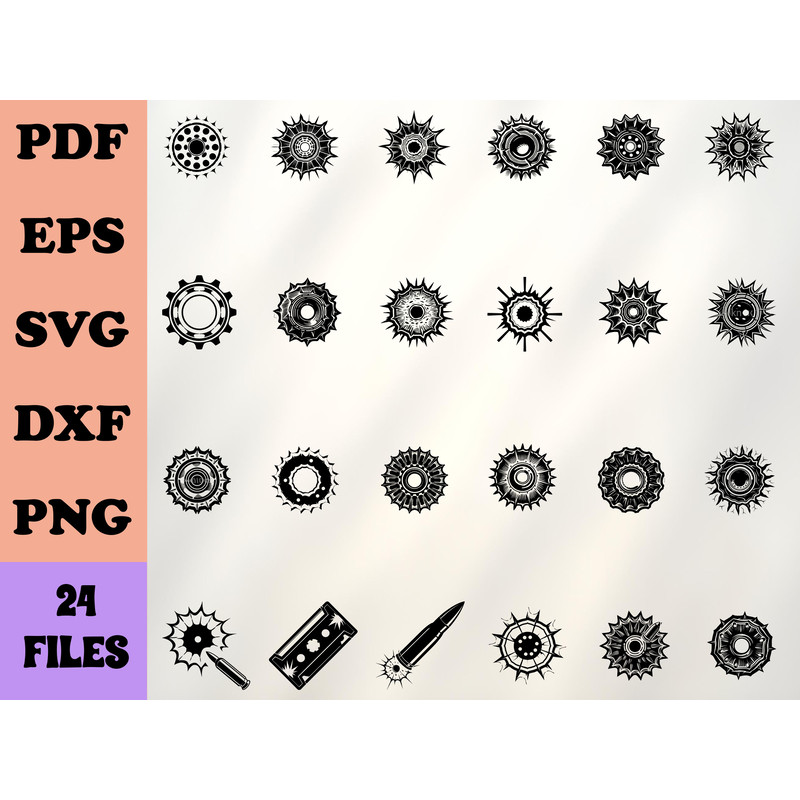 Bullet Hole SVG Bundle 0