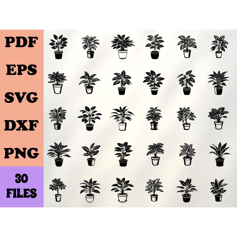 Potted Plant SVG Bundle 0