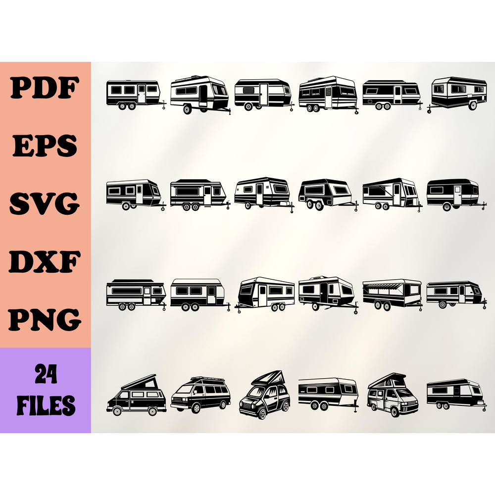 Camper Car And Trailer Bundle 0