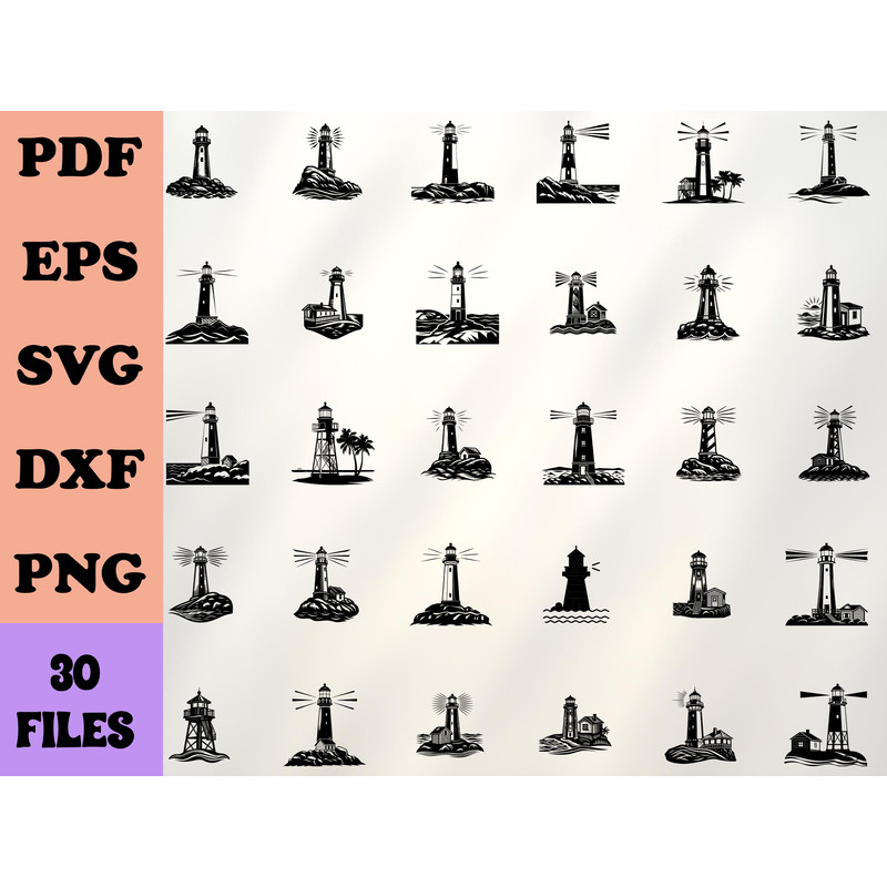 Lighthouse Shore Watch Tower Bundle 0