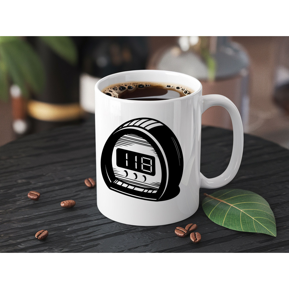 Round Clock And Clock Digital Number 2