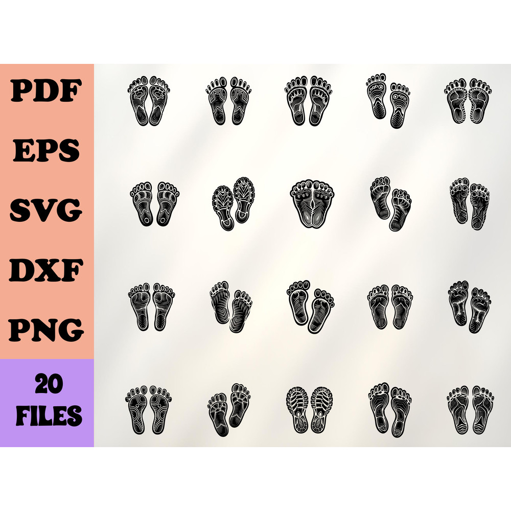 Footprints SVG Bundle 0
