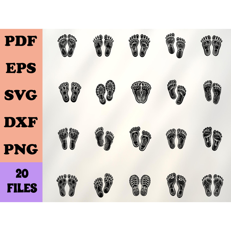 Footprints SVG Bundle 0