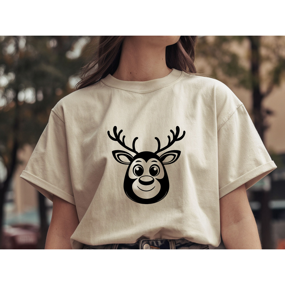 Reindeer Face Cute And Smiley SVG Bundle 1