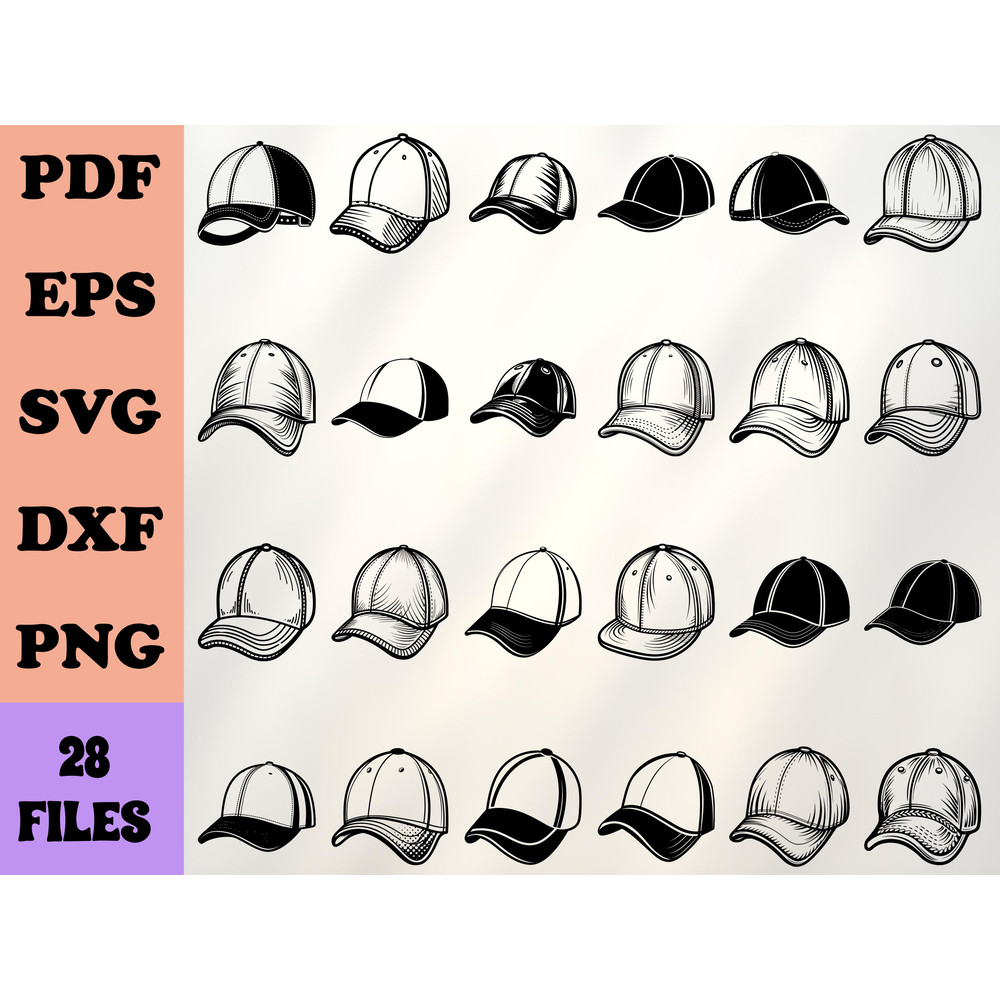 Baseball Cap SVG Bundle 0