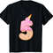 Kids 5th Birthday Girl 5 Years Ice Cream Number 5 TShirt 0