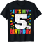 Its My 5th Birthday Boys Master Builder Kids Block Building TShirt 0