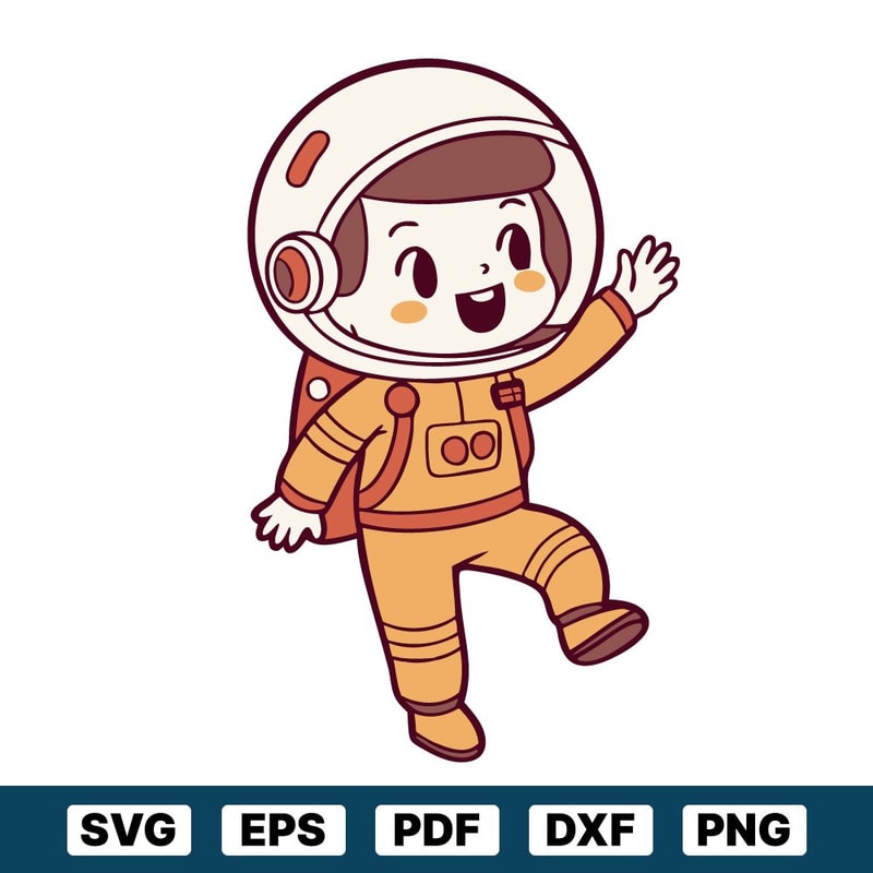 Cute Astronaut Cartoon SVG Astronaut SVG Mascot SVG Astronaut Cartoon SVG 0