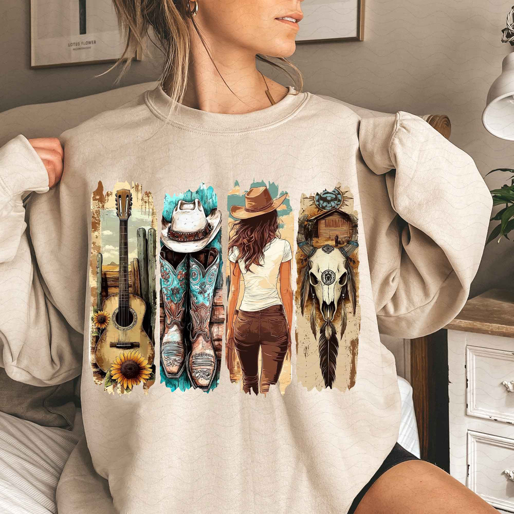 Western Cowgirl Png Cowboy Boots Png Cowprint Png Western Turquoise Png Sunflower Png Country Brush 2