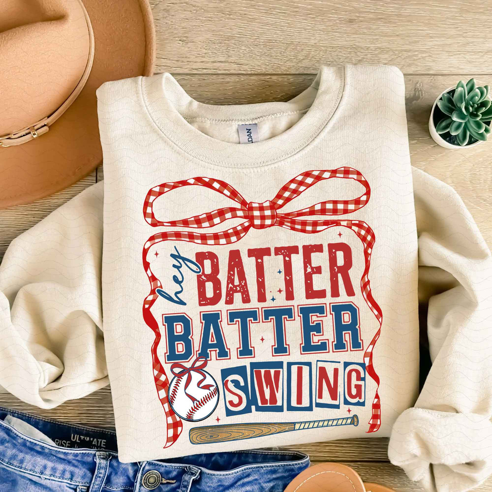 Retro Baseball Batter Batter Swing PNG Checkered Baseball Coquette Png Game Day Baseball Coquette P 3