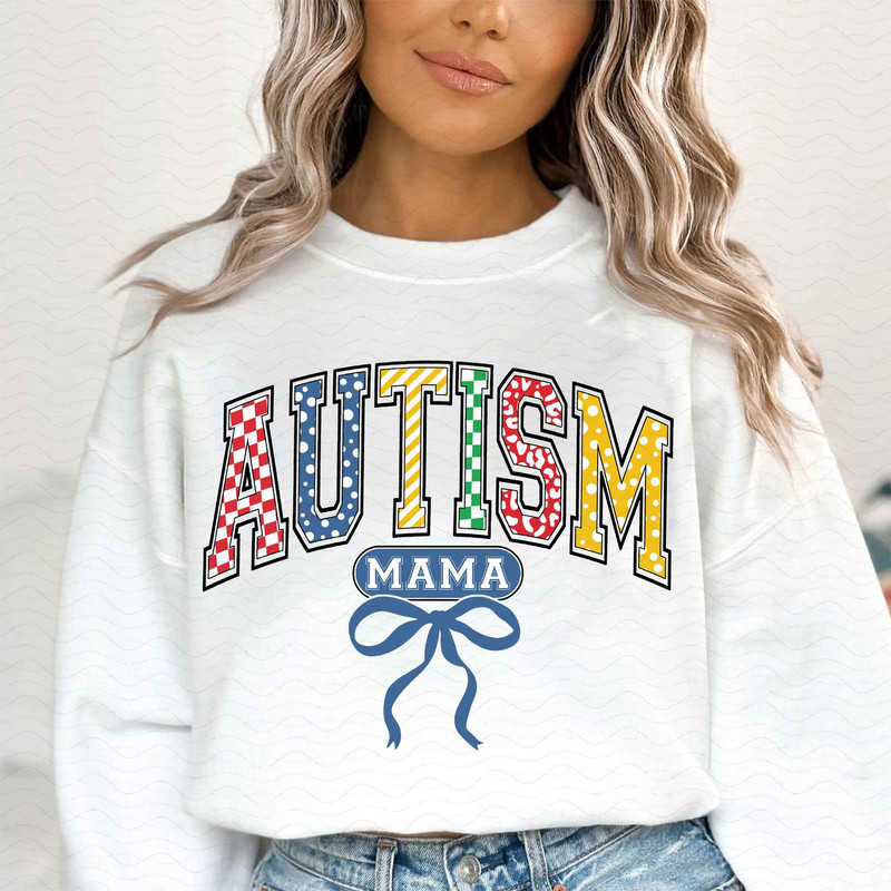 Checkered Autism Mama Coquette Png Retro Autism Bow PNG Autism Mama PNG Autism Advocate Png Special 3