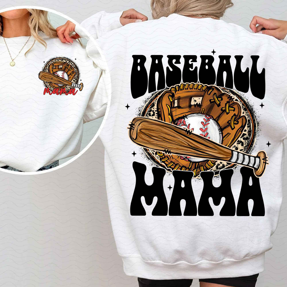 Retro Baseball Mama PNG Baseball Mom Sublimation Design Distressed Checkered Mom Era Baseball Lover 1