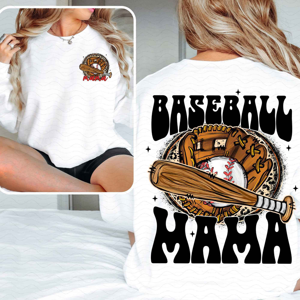 Retro Baseball Mama PNG Baseball Mom Sublimation Design Distressed Checkered Mom Era Baseball Lover 2